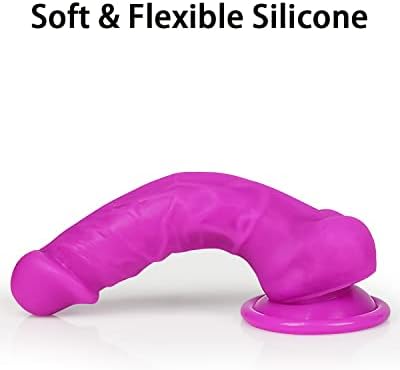 7.Yeni başlayanlar için gerçekçi silikon yapay penis: G-Spot eller serbest oyun için güçlü vantuzlu gerçekçi küçük Penis
