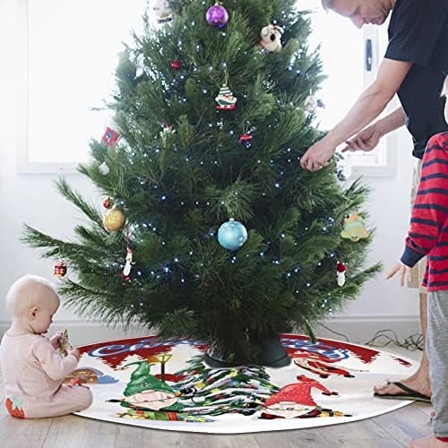 1 ADET Noel Ağacı Etek Kırmızı Noel Ağacı Süsleme Beyaz Yumuşak Peluş Noel Ağacı Mat Dekorasyon Tatil Partileri için Kar