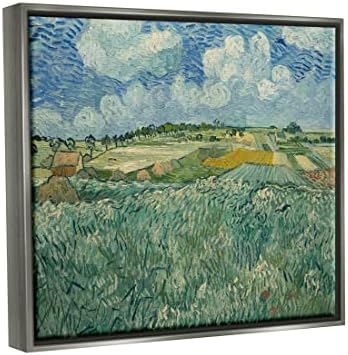 Stupell Industries Ovası Yakınında Auvers Yağmur Bulutları İle Van Gogh Yüzen Çerçeveli Duvar Sanatı, Tasarım one1000paintings