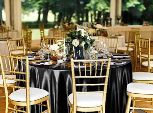 12 Paket Yuvarlak Masa Örtüsü Yuvarlak Premium Saten Masa Örtüleri Parlak İpek Masa Örtüsü Masa Örtüsü Yerleşimi Düğün Ziyafeti,Parti