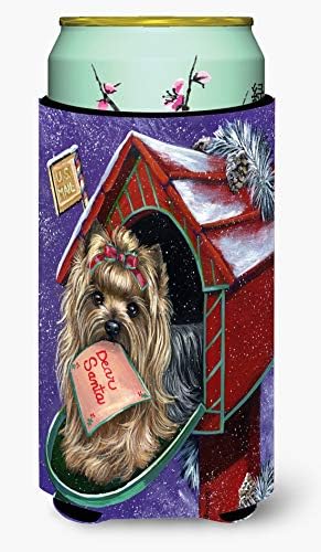 Caroline'ın Hazineleri PPP3140TBC Yorkie Noel Baba'ya Mektup Uzun Boylu Çocuk Kucaklayıcı, Soğutabilir Kol Kucaklayıcı Makinede