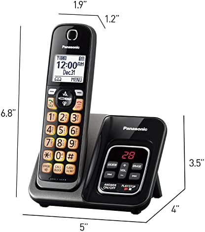 Çağrı Engelleme ve Telesekreterli Panasonic Genişletilebilir Telsiz Telefon Sistemi - 1 Telsiz Telefon-KX - TGD630M (Metalik