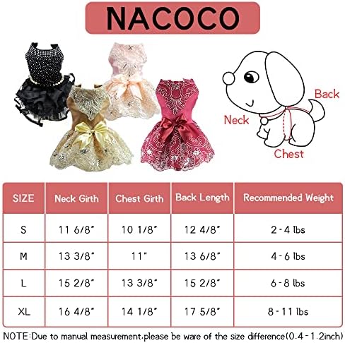 NACOCO Köpek Dantel Gelinlik Tutu Etek Yavru Kedi Çiçek Prenses Elbise Pet Doğum Günü Partisi Kostüm için Bahar Yaz (L, siyah)