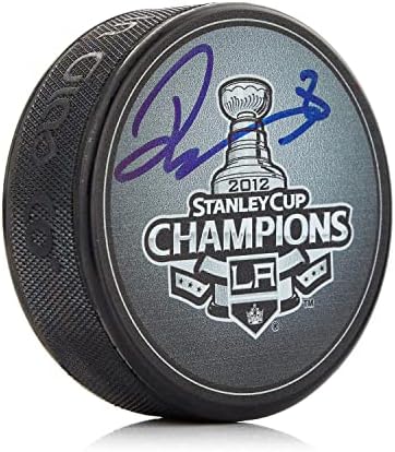 Drew Doughty Los Angeles Kings İmzalı 2012 Stanley Kupası Diski-İmzalı NHL Diskleri