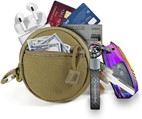 2 Paket Küçük Molle Kılıfı Aksesuarları,Profesyonel EDC Torbalar Askeri Dişli,bozuk para cüzdanı Anahtarlık,kılıf Cüzdan,