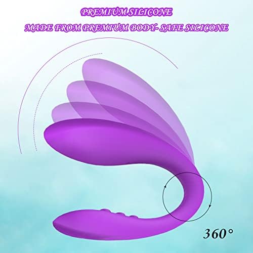Hisionlee G-Spot Titreşimli 270 ° Katlanabilir Çift Vibratör Su Geçirmez Stimülatör Klitoris Stimülasyon 9 Titreşim Modları