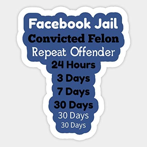 Facebook Hapishanesi Suçluyu Tekrarlıyor-Çıkartma Grafiği-Çıkartma Çıkartma Etiketi