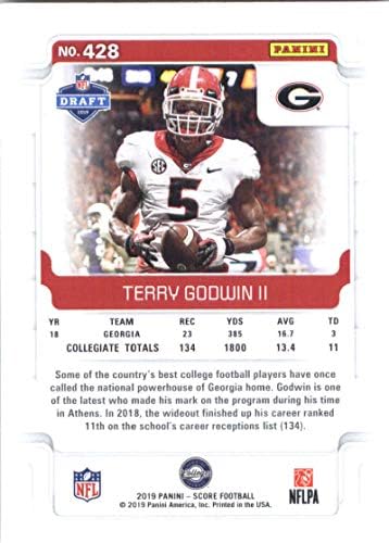 2019 Skor Futbol 428 Terry Godwin II Georgia Bulldog Çaylak RC Resmi NFL Ticaret Kartı Panini tarafından yapılan