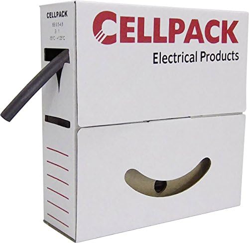 CellPack 1600743 204310 ısı Shrink tüp yapıştırıcı olmadan yeşil sarı 9mm Shrink oranı 3: 1 10 m