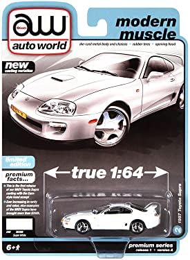 1997 Supra Süper Beyaz Modern Kas Sınırlı Sayıda 1/64 pres döküm model araba Otomatik Dünya 64392-AWSP125 A