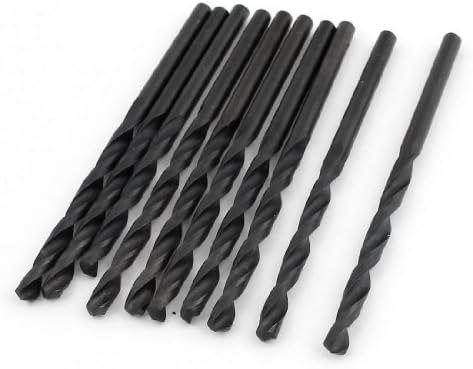 Aexit 10 Adet Takım Tutucu 3mm Çap Düz Matkap Delik Büküm Uçları Siyah Elektrikli Matkap için Model:34as373qo536