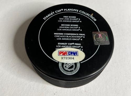 Tyler Toffoli, Los Angeles Kings Hokey Diskini İmzaladı PSA X72304-İmzalı NHL Diskleri
