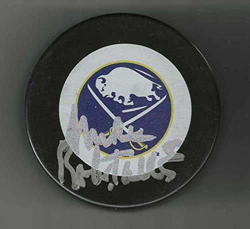 Mike Robitaille İmzalı Buffalo Sabres Diski - İmzalı NHL Diskleri