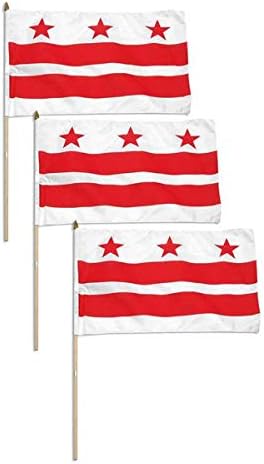Washington DC Bayrağı 12 x 18 inç (3 PK)