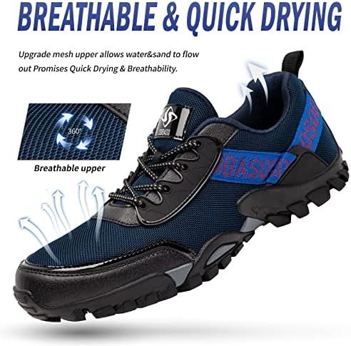 SOBASO Erkek Yürüyüş Ayakkabıları Trail koşu ayakkabıları Şık Kaymaz Spor Yürüyüş Koşu Çorap Sneakers