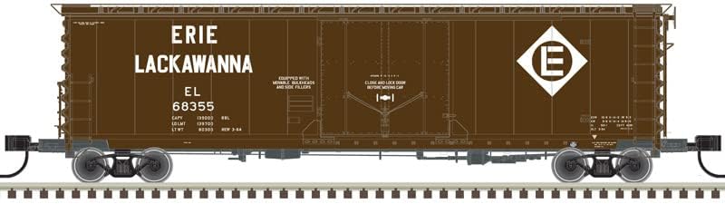 Atlas N Ölçeği 50 ' GA RBL Geçmeli Kapılı Vagon Erie Lackawanna / EL (Vagon Kırmızısı) 68304