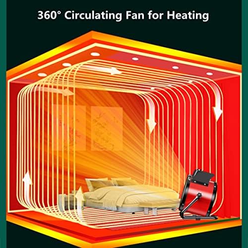 EARİH Endüstriyel yüksek güçlü elektrikli ısıtıcı, Taşınabilir 2kw hızlı ısı fanlı ısıtıcılar Termostat hava ısıtıcı 3 Vitesli