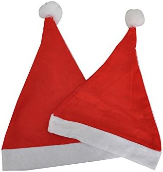 ıOPQO Çan Kulesi Şapka 10 ADET Noel Partisi Santa Şapka Kırmızı ve Santa Kostüm 6mm Pro Dükkanı (Kırmızı, Bir Boyut)