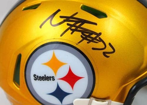 Najee Harris İmzalı Pittsburgh Steelers Flaş Hızlı Mini Kask-Fanatikler - İmzalı NFL Mini Kasklar