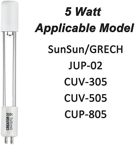 COOSPİDER 5 Watt Yedek Ampul, Yedek lamba ampulü Sunsun JUP-02, CUV-305, CUV-505, CUP-805 Filtre Makinesi