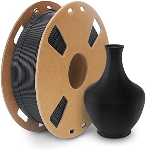 JAREES Petg Filament 1.75, Mat Siyah Petg Vakum Mühürlü, İyi Yapışır 1 kg Karton Makara Mat 3D Yazıcı Filament, Boyutsal