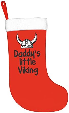 Yuyuy babasının Küçük Viking Noel Çorap Tatil Dekorasyon Şömine Asılı Çorap 18 İnç Çorap