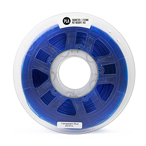 3D Yazıcılar için Gizmo Dorks 1.75 mm PLA Filament 1kg / 2.2 lb, Yarı Saydam Mavi