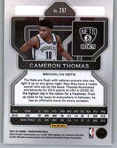 2021-22 Panini Prizm 297 Cameron Thomas Brooklyn Nets RC Çaylak NBA Basketbol Bankası Ticaret Kartı