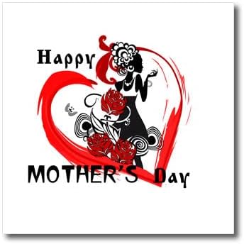 3dRose Milas Art - Anneler Günü - Mutlu Anneler Siyah Güzellik - ısı transferlerinde ütü (ht-360409-2)