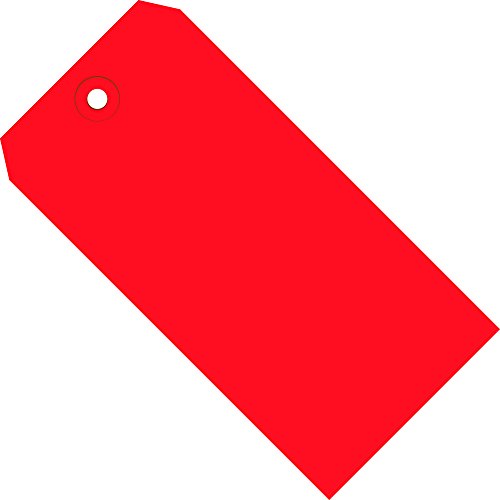 KUTU ABD BG11061E Nakliye Etiketleri, 13 Pt, 5 1/4 x 2 5/8, Kırmızı (1000'li Paket)
