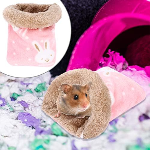 TAHAUX Hamster Kafesi Hamster Evi Hamster Uyku Tulumu, Artı Kaşmir Yatak Kış Sıcak Taşınabilir Ev Kobay Kürkü Kirpi Sıçan