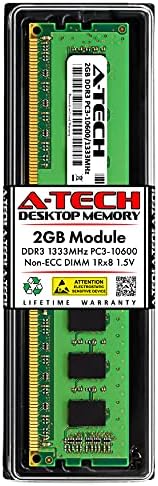A-Tech 2GB RAM Değiştirme Mikron MT8JTF25664AZ - 1G4M1 / DDR3 1333MHz PC3-10600 UDIMM ECC Olmayan 1Rx8 1.5 V 240-Pin Bellek