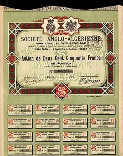Societe Anglo-Cezayir-Stok Sertifikası