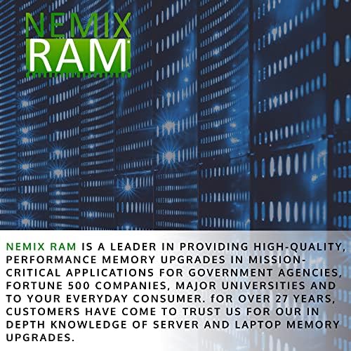 NEMIX RAM 512 GB (8X64 GB) DDR4-2933 PC4-23400 ECC RDIMM Kayıtlı Sunucu Bellek Yükseltme Dell PowerEdge R550 raf tipi sunucu
