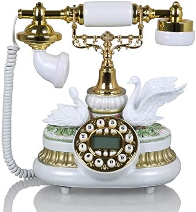 WYFDP Antika Telefon, Sabit Dijital Vintage Telefon Klasik Avrupa Retro Sabit Telefon Zil Sesi Ayarlanabilir Gelen (Renk: