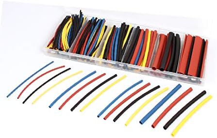 X-DREE dört renk ısı Shrink hortum kablo Sarma kablo kılıfı setleri 6 Boyutları w durumda 160 adet (Il set di cavi avvolgicavo