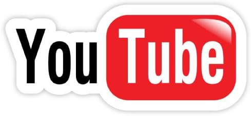 You Tube YouTube Etiket Çıkartma 6 x 3