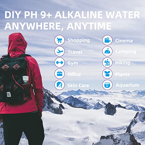 Filtreli Alkali Su Filtresi Kılıfı - Seyahat ve Yürüyüş için Taşınabilir Su Filtresi - Şişe, Sürahi, Sürahi, Kap için pH